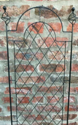 Ruddings Wood Scroll Garden Wall Trellis Climbing Plant Support Frame Black Set Of 2 (H)120Cm - thumbnail 3