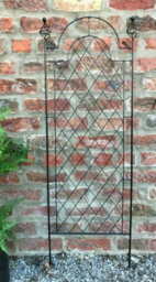 Ruddings Wood Scroll Garden Wall Trellis Climbing Plant Support Frame Black Set Of 2 (H)120Cm - thumbnail 5