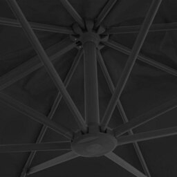 Berkfield Cantilever Umbrella With Aluminium Pole 3X3 M Black - thumbnail 6