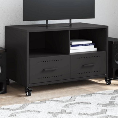 Berkfield Tv Cabinet Black 68X39X43.5 Cm Steel - image 1