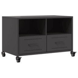 Berkfield Tv Cabinet Black 68X39X43.5 Cm Steel - thumbnail 2