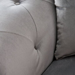 Furnishings For Less UK Derby Fabric Grey Sofa 3 Seater, 2 Seater Scatter Back, Scroll Arms - thumbnail 2