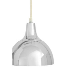 Orsina Chrome Horizontal Pendant Light, Wide Light Dispersal Fixture With Smooth Metal Shades, Ceiling Bar Pendant - thumbnail 2
