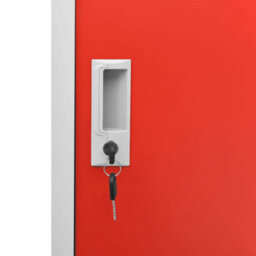 Vidaxl Locker Cabinet Light Grey And Red 90X45X92.5 Cm Steel - thumbnail 6