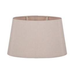 Pacific Lifestyle 50Cm Taupe Oval Ellipse Polysilk Tapered Shade - thumbnail 4