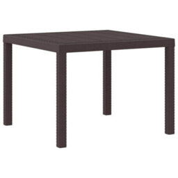 Berkfield Garden Dining Set 3 Pcs Brown Polt Rattan - thumbnail 4