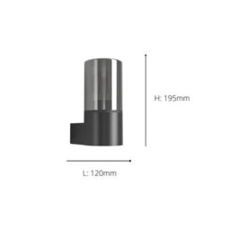 Eglo Cropani Plastic And Glass, E27 Modern Outdoor Wall Down-Light, Black - thumbnail 4