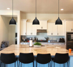 Long Life Lamps Company Minimalist Modern Pendant Ceiling Light Black Shade M0140 - thumbnail 6