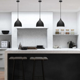 Long Life Lamps Company Minimalist Modern Pendant Ceiling Light Black Shade M0140 - thumbnail 5