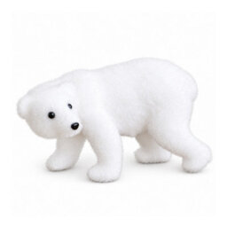 Samuel Alexander 25Cm Freestanding Flocked Polar Bear Christmas Decoration - thumbnail 8