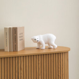 Samuel Alexander 25Cm Freestanding Flocked Polar Bear Christmas Decoration - thumbnail 2