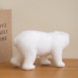Samuel Alexander 25Cm Freestanding Flocked Polar Bear Christmas Decoration - thumbnail 3