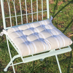 Dibor Set Of 4 Blue Outdoor Garden Chair Seat Pad Cushions (L)40Cm X (W)40Cm - thumbnail 3