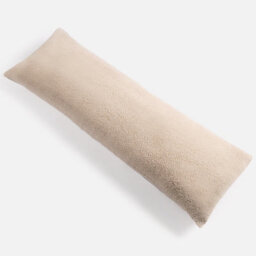 OHS Long Bolster Pillow Teddy Fleece Body Neck Pregnancy Support Cushion - thumbnail 5