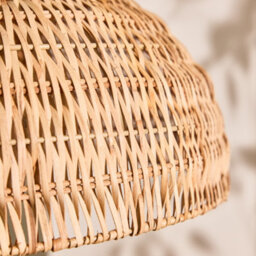 Dibor Traditional Roscoe Rattan Large Dome Easy Fit Decor Ceiling Shade H20 X D45Cm - thumbnail 4