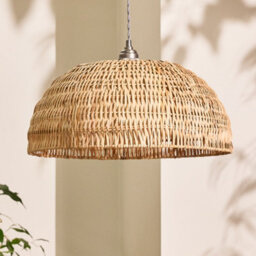 Dibor Traditional Roscoe Rattan Large Dome Easy Fit Decor Ceiling Shade H20 X D45Cm - thumbnail 2