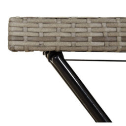 Walplus Folding Tray Table Grey 65X40X75 Cm Poly Rattan - thumbnail 9