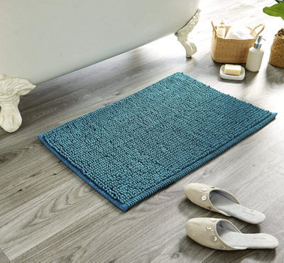 Pebbles Super Soft Bath Mat In Teal Blue