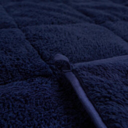 Ohs Teddy Fleece Weighted 6Kg Blanket, Navy -  125 X 180Cm - thumbnail 8