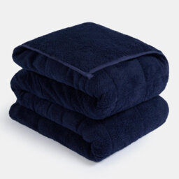 Ohs Teddy Fleece Weighted 6Kg Blanket, Navy -  125 X 180Cm - thumbnail 5