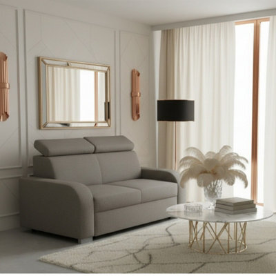 Oslo M 2 Living Room Sofa Adjustable Headrests Mdf Chipboard Frame Polyurethane Foam 170X100X85 100Cm Brown - image 1