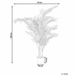 Beliani Artificial Plant Areca Palm 160 Cm Gold - thumbnail 3
