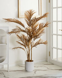 Beliani Artificial Plant Areca Palm 160 Cm Gold - thumbnail 2