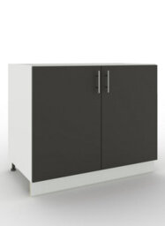 Jd Greta Adjustable Legs Kitchen Base Unit 1000mm Storage Cabinet With Door Shelf 100Cm - Dark Grey Matt - thumbnail 1