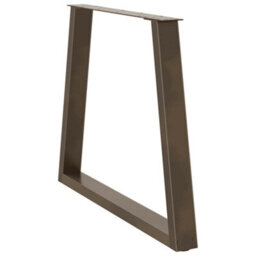 Berkfield Dining Table Legs V-Shape 3 Pcs Natural Steel 80X(72-73.3) Cm Steel - thumbnail 4