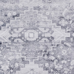 Grey Traditional Persian Bordered Geometric Rug For Dining Room Bed Room And Living Room-150Cm X 230Cm - thumbnail 3