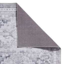 Grey Traditional Persian Bordered Geometric Rug For Dining Room Bed Room And Living Room-150Cm X 230Cm - thumbnail 5