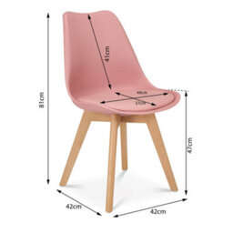 Bravich Rocco Tulip Dining Chair - Dusty Pink - thumbnail 5