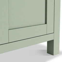 Farro Sage Mini Sideboard With Washed Oak Top - Fully Assembled - By Roseland Furniture - thumbnail 8