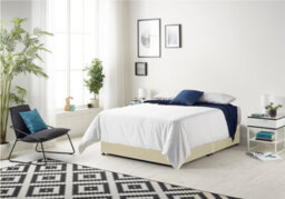 Somnior Beds Somnior Linen Beige Memory Foam Divan Bed With Mattress And 2 Drawers  - Small Double - thumbnail 1