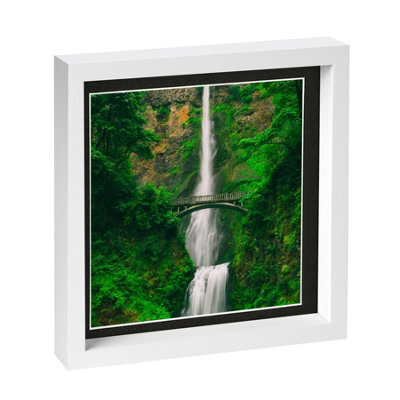 "Nicola Spring 10 X 10"" Photo Frame - Black Mount 3D Photo Frame Picture Frame Box Portrait Display Case & Spacer (8 X 8"" Mount)" - image 1