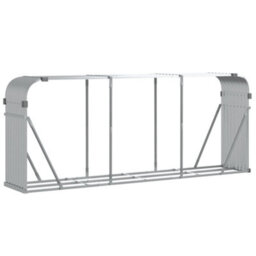 Walplus Log Holder Silver 234X45X100 Cm Galvanised Steel - thumbnail 2