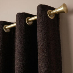 "Ohs Eyelet Blackout Pair Ready Made Curtains, Brown - 90"" X 90""" - thumbnail 4