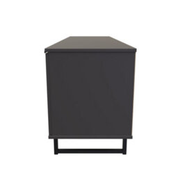 Beijing 2 Door 1 Drawer Wide Tv Unit In Graphite (Ready Assembled) - thumbnail 2