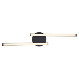 Luminosa Lighting Luminosa Tansy I Integrated Led Semi Flush Ceiling Light Matt Black 2X Led 3000-4000K - thumbnail 4