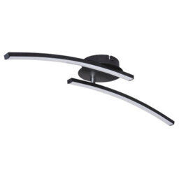 Luminosa Lighting Luminosa Tansy I Integrated Led Semi Flush Ceiling Light Matt Black 2X Led 3000-4000K - thumbnail 2