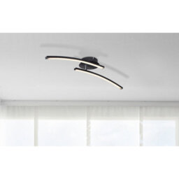 Luminosa Lighting Luminosa Tansy I Integrated Led Semi Flush Ceiling Light Matt Black 2X Led 3000-4000K - thumbnail 6