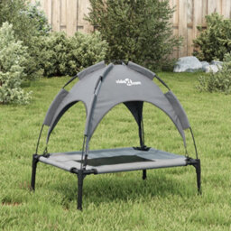 Walplus Dog Bed With Canopy Anthracite Oxford Fabric And Steel - thumbnail 3