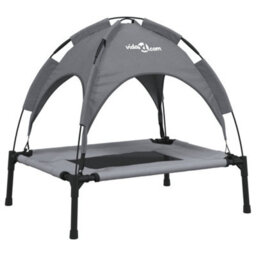 Walplus Dog Bed With Canopy Anthracite Oxford Fabric And Steel - thumbnail 2