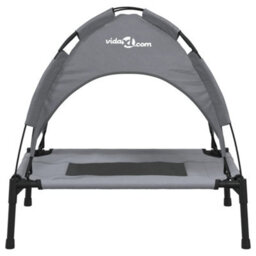 Walplus Dog Bed With Canopy Anthracite Oxford Fabric And Steel - thumbnail 4