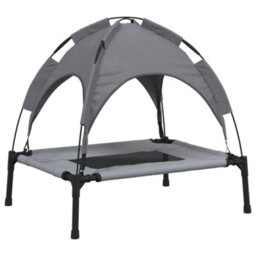 Walplus Dog Bed With Canopy Anthracite Oxford Fabric And Steel - thumbnail 6