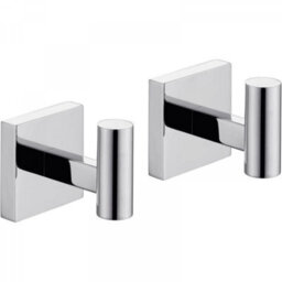 2 Pack Chrome, Plated Stainless Steel Wall Hooks For Bathroom And Kitchen - thumbnail 1