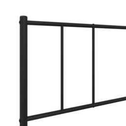 Berkfield Metal Bed Frame With Headboard Black 90X190 Cm 3Ft Single - thumbnail 9