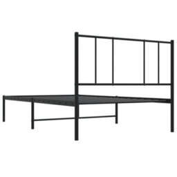 Berkfield Metal Bed Frame With Headboard Black 90X190 Cm 3Ft Single - thumbnail 8