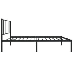 Berkfield Metal Bed Frame With Headboard Black 90X190 Cm 3Ft Single - thumbnail 7