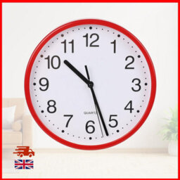 Divchi Wall Clock Silent & Non-Ticking Modern Battery Operated Digital Quiet Sweep Office Home School Kitchen Decor Clocks Red - thumbnail 7